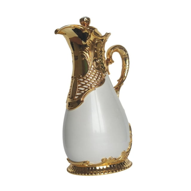 Cafetera térmica aislada, jarra de café con tapa giratoria, tetera de vidrio, cafetera árabe para vacaciones, hogar, viajes, café con leche