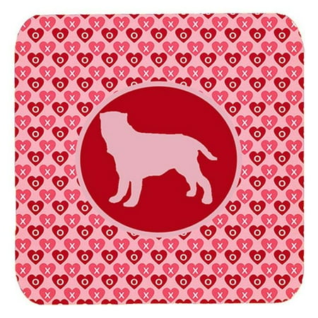 

Neapolitan Mastiff Valentine Hearts Foam Coasters Set - 4