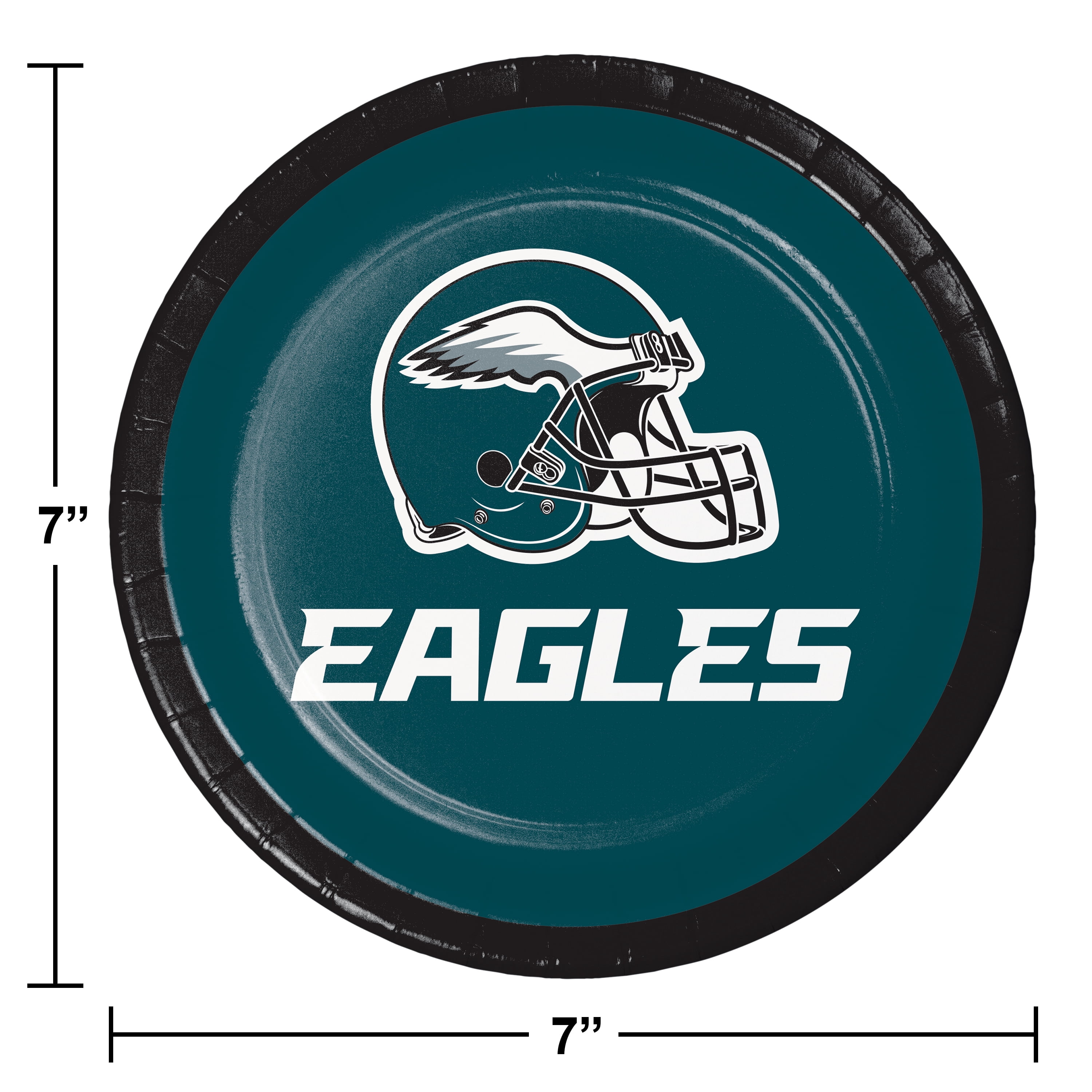 Philadelphia Eagles Round Paper Dessert Plates 24 Count for 24 Guests
