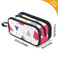 thumbnail image 4 of FORMRS Pencil Case with 3 Compartments Zipper Pouch, Elementary School Level and up, Simple Triangles, 4 of 8