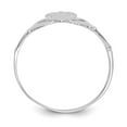 thumbnail image 2 of 14K White Gold Ring Band Themed Ladies Claddagh, Size 6, 2 of 5