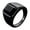 Black Ring Black Stone, variant on 13.5mm Mens Black Red Square Cut Zircon Band 316L Stainless Steel Ring Size 7-13
