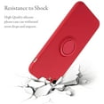 thumbnail image 6 of Case for iPhone 7 Plus iPhone 8 Plus, Slim Liquid Silicone Phone Case with 360 Rotatable Ring Holder Kickstand Fashion Hand Strap with Magnetic Car Mount Shockproof TPU Bumper Cover - Red, 6 of 16