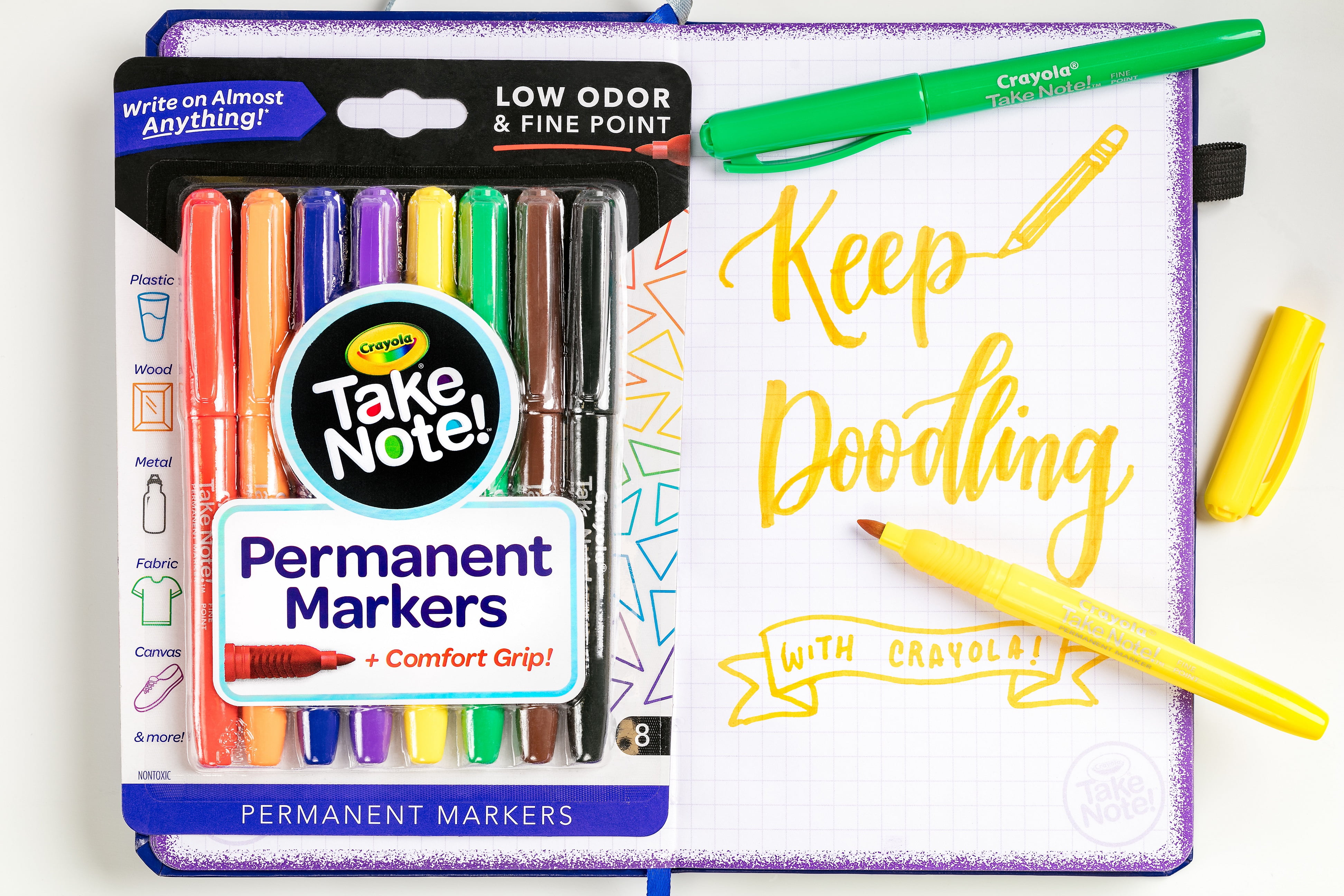 Crayola® Take Note!™ Permanent Markers, 12ct.