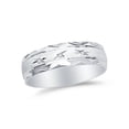 thumbnail image 1 of 14k White Gold CZ Cubic Zirconia Men's Wedding Band Ring , Size 9.5, 1 of 2