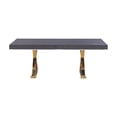 thumbnail image 4 of Meridian Furniture Excel Grey Oak Veneer Lacquer Extendable Dining Table, 4 of 10