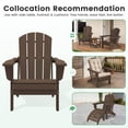 thumbnail image 6 of LOYALICE Outdoor Patio Chair, HDPE Plastic Adirondack Chair, Coffee Brown, 6 of 11