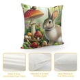 thumbnail image 4 of COMIO  Spring Forest Animals Throw Pillow Covers Rabbit Squirrel Mushroom Floral Decorative Pillows for Sofa Kids Baby Nursey Room Decor 24x24in, 4 of 5