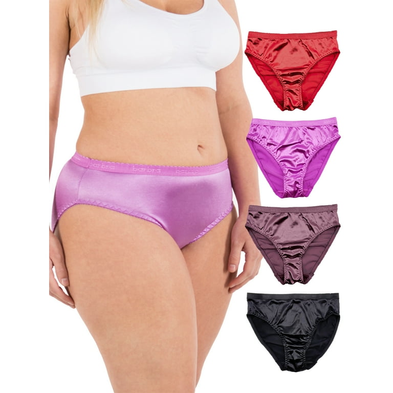 Women's Panties Silky Sexy Satin Bikini Small to Plus Sizes Multi