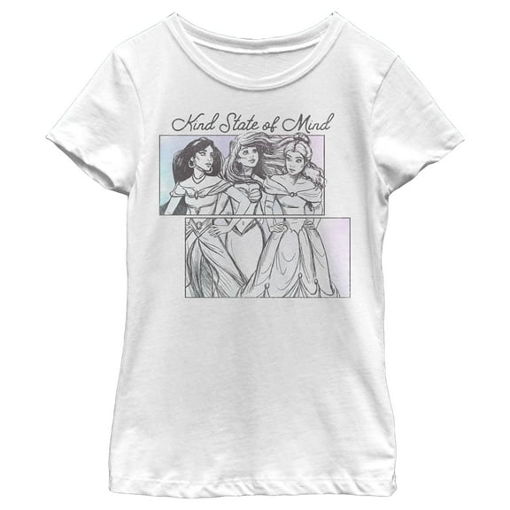 Girl's Disney Kind State of Mind  Graphic Tee White Large