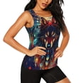 thumbnail image 2 of Fotbe Mystic Wolf Dreamcatcher Blusas Sin Mangas para Mujer – Estilo Casual, Corte Suelto, Slim-Fit, Cuello Redondo Deportivo, Tops de Verano para Gimnasio y Yoga-XX-Large, 2 of 7