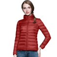 thumbnail image 5 of Women Warm Lightweight Jacket Hoodless Windproof Winter Coat With Recycled Insulation Winter Slim Short Hooded Warm White Down Coat Outerwear, 5 of 5