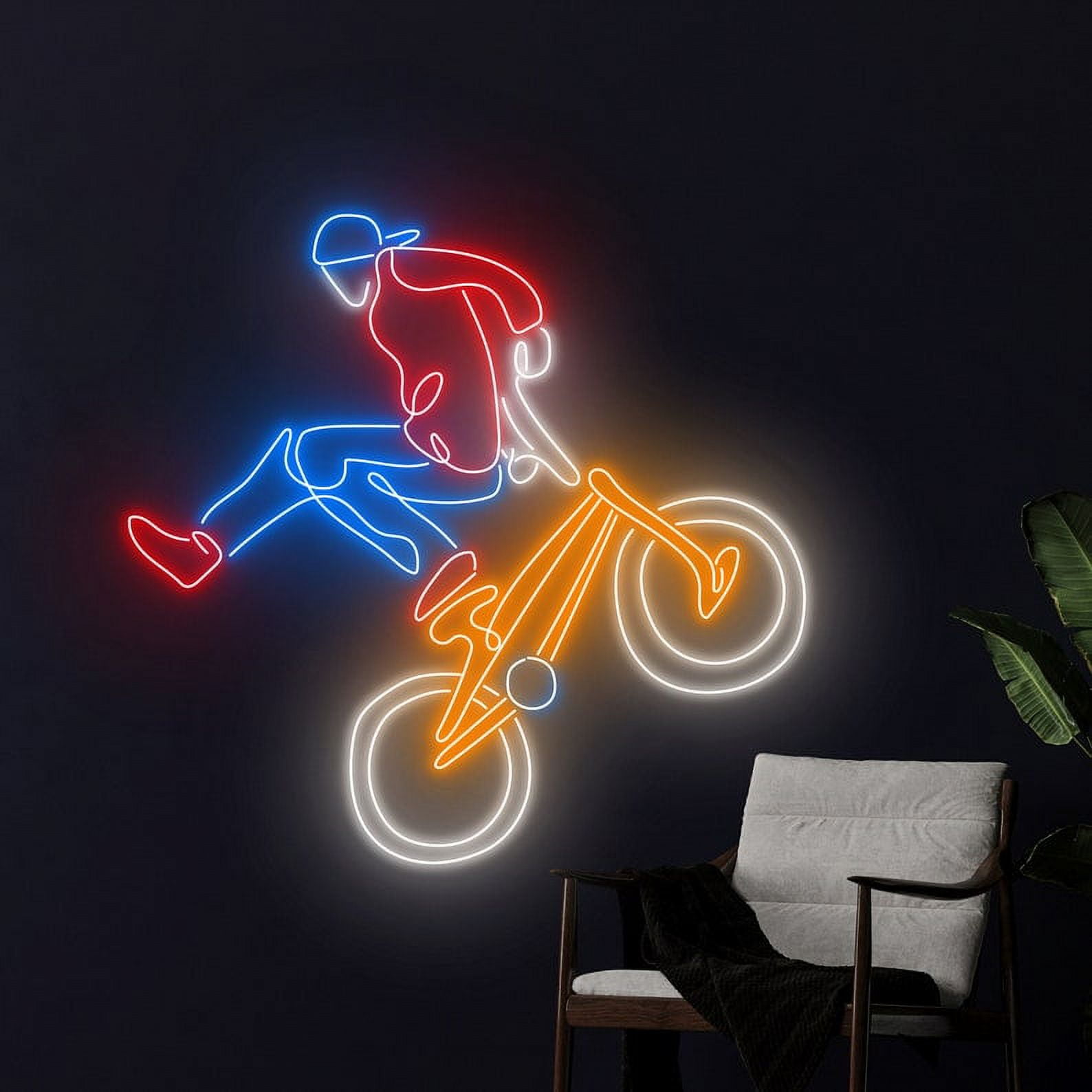 Handmadetneonsign BMX Freestyle Sport Neon Sign, BMX Freestyle Art Decor, Cycling BMX Freestyle Wall Decor