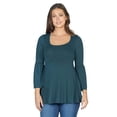 thumbnail image 5 of Womens Bell Sleeve Flared Tunic Top, 5 of 11