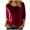 E-Wine, variant on Yindaity Long Sleeve Velvet Tops for Women, Frill Mock Neck Casual Loose Fit Fall Winter Velour Blouses(Wine,S)