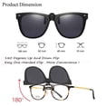 thumbnail image 4 of Gafas de Sol Polarizadas Clip-On Unisex Anti-Deslumbramiento Negras OopsMi, 4 of 7