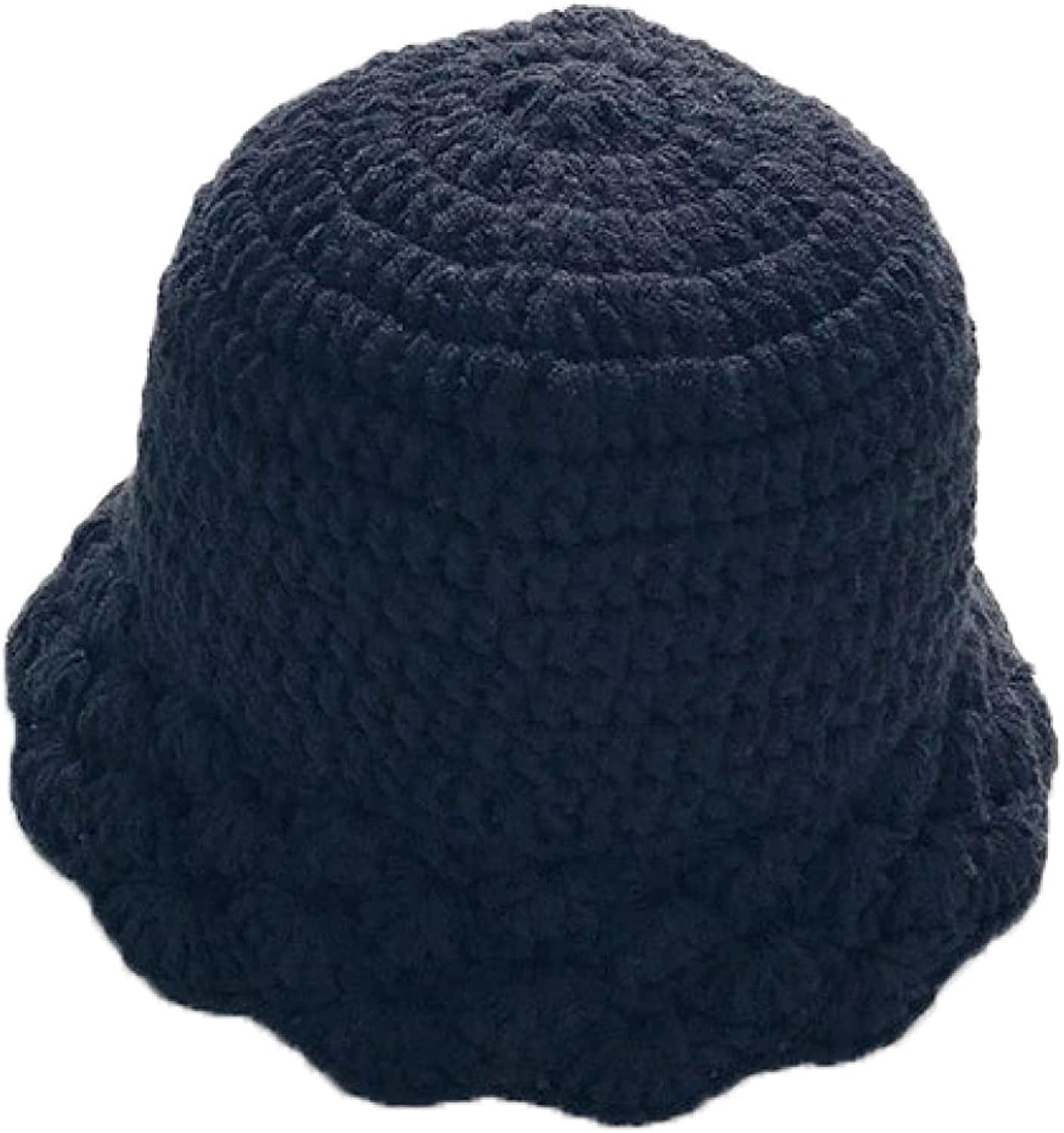CoCopeaunts Plain Bucket Hat for Women Winter Knitted Unisex Warm Bonnet Cap Trendy Oversized Comfort Ladies Bucket Cap Packable