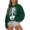 Dark Green [Womens Halloween Sweatshirts] [WenDA6070221], variant on Halloween Sweatshirt Women Plus Size Trendy Casual Skeleton Graphic Pullover Sweater Women Fall Outfits Long Sleeve Tops Womens Fashion Clothing Pink, XL