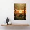 thumbnail image 2 of Art Nouveau Autumn Village Sunset Artwork Painting Large Wall Art Poster Print Thick Paper 18X24 Inch, 2 of 5
