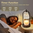 thumbnail image 6 of Candle Warmer Lamp with Timer, 3-Level Dimmable Candle Lamps Vintage Glass Shade, Candle Warmer Light Wax Melt Warmer for Scented Wax, Black Warmer Lamp for Women Home Decor (2 Bulbs Included), 6 of 8