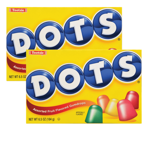 Dots Assorted Fruit Flavored Gumdrops, Peanut, & Gluten Free Soft Chewy