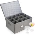 thumbnail image 1 of Cup and Mug Storage Container Hard Shell China Coffee Mug Storage Box for Moving with Dividers Handles Holds Tea Cups, 1 of 8
