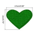 thumbnail image 2 of Uxcell 30 Pcs Heart Shaped Iron on Patches Embroidered Sew Patches Appliques for Clothing Repair Dark Green 0.79"x0.98", 2 of 6