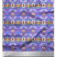 thumbnail image 1 of Soimoi Tissu Popeline de Coton Géométrique Imprimé Sud-Ouest 1 Yard 42 Pouces de Large, 1 of 3
