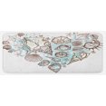 thumbnail image 1 of Nautical Kitchen Mat, Hand Drawn Seashells Scallop Starfish Whelk Ocean Underwater Life Theme, Plush Decorative Kitchen Mat with Non Slip Backing, 47" X 19", Brown Warm Taupe Teal, by Ambesonne, 1 of 1