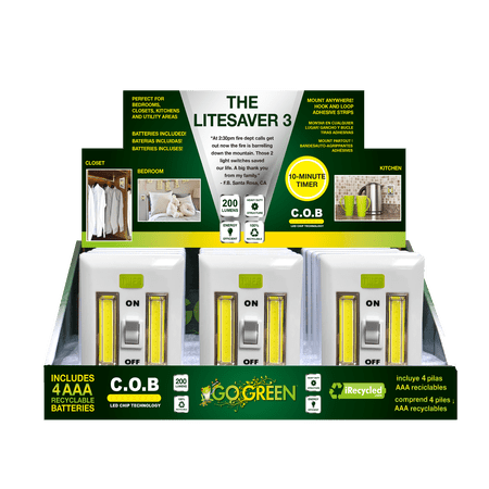 GoGreen Power LiteSaver 3 12pc Display