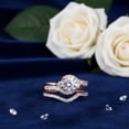 thumbnail image 2 of Mauli Jewels 1.25 Ct Halo Diamond Engagement Rings for Women 4-Prong, 14K Solid Rose Gold, 2 of 8