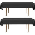 thumbnail image 5 of DecorRack 2 Rectangular Tablecloths -BPA- Free Plastic, 54 x 108 inch, Black (2 Pack), 5 of 6