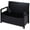 Black, variant on Spaco 34.5 ×15.5 ×19.5 Inch Shoe Storage Bench with Removable Padded Seat for Entryway, White