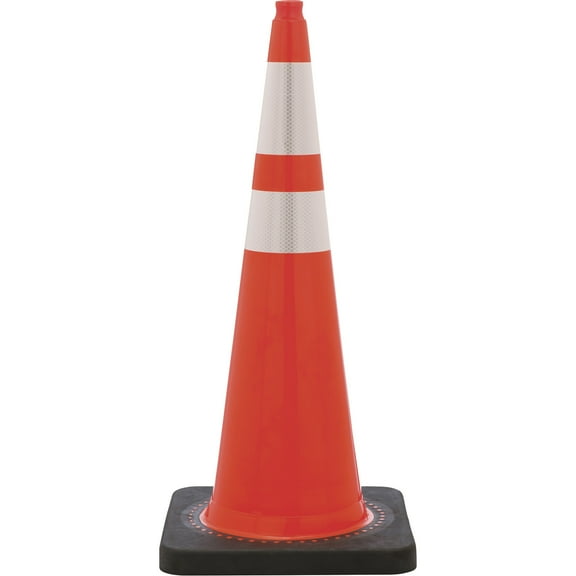 Traffic Cone, PVC, High-Intensity Prismatic, 36 in Height, 10 lb, Orange