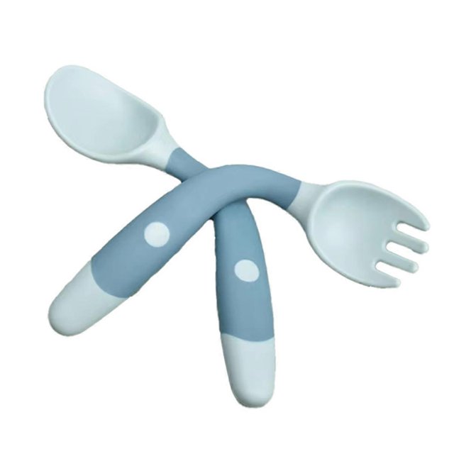 Silicone & PP Children'S Training Tableware Set -for Learning to Eat