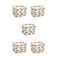 thumbnail image 1 of QualitChoice Bonrich Fresh Cotton And Linen With A Handle Desktop Debris Basket Storage Box whale 5Set, 1 of 6
