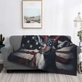 thumbnail image 2 of Yiaed Vintage American Deer Print Blanket Throw Blanket Soft Cozy Flannel Blanket for Home Bed Sofa Couch Chair-50"x40", 2 of 6