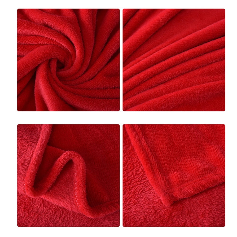 OULII Heavy Weighted Blanket Warm Blanket Fleece Throw Blanket Family 1Set
