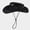 Black, variant on Women 2-in-1 Convertible Bucket Hat Bee Embroidery Wide Brim Sun Hat