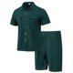 thumbnail image 4 of Eres Más Que una Camisa de Puntuación de Prueba de Color Sólido Casual con Cuello, Bolsillo con Botones de Manga Corta, 4 of 9