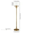 thumbnail image 5 of Evelyn&Zoe 12" Brushed Brass Metal/Glass Floor Lamp, 5 of 6