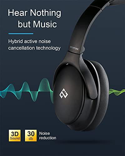 Travel,Online Class Infurture Noise Cancelling Headphones Bluetooth 5.0,Wireless Over Ear Headphones,Hi-Fi Stereo Deep Bass,Memory-Protein Earmuffs,Quick Charge 40H Playtime for TV Home Office 