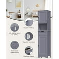 thumbnail image 6 of GETHFS 67" H Tall Bathroom Cabinet – Narrow Freestanding Linen Tower with 2 Doors & 1 Drawer, Adjustable Shelves, Anti-Tipping, Modern Storage Organizer for Bathroom, Kitchen, Home, Grey, 6 of 9