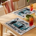 thumbnail image 4 of Placemat Set of 4 Adventure Bear Camper Van Placemats for Dining Table Retro Forest Wood Grain Washable Table Mats for Kitchen and Party Decor Indoor & Outdoor Use, 4 of 8
