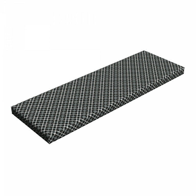 Checkered Bench Pad, Traditional Pattern with Crosswise Dense