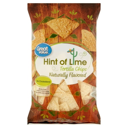 Great Value Gluten-Free Hint of Lime Tortilla Chips, 13 Oz.