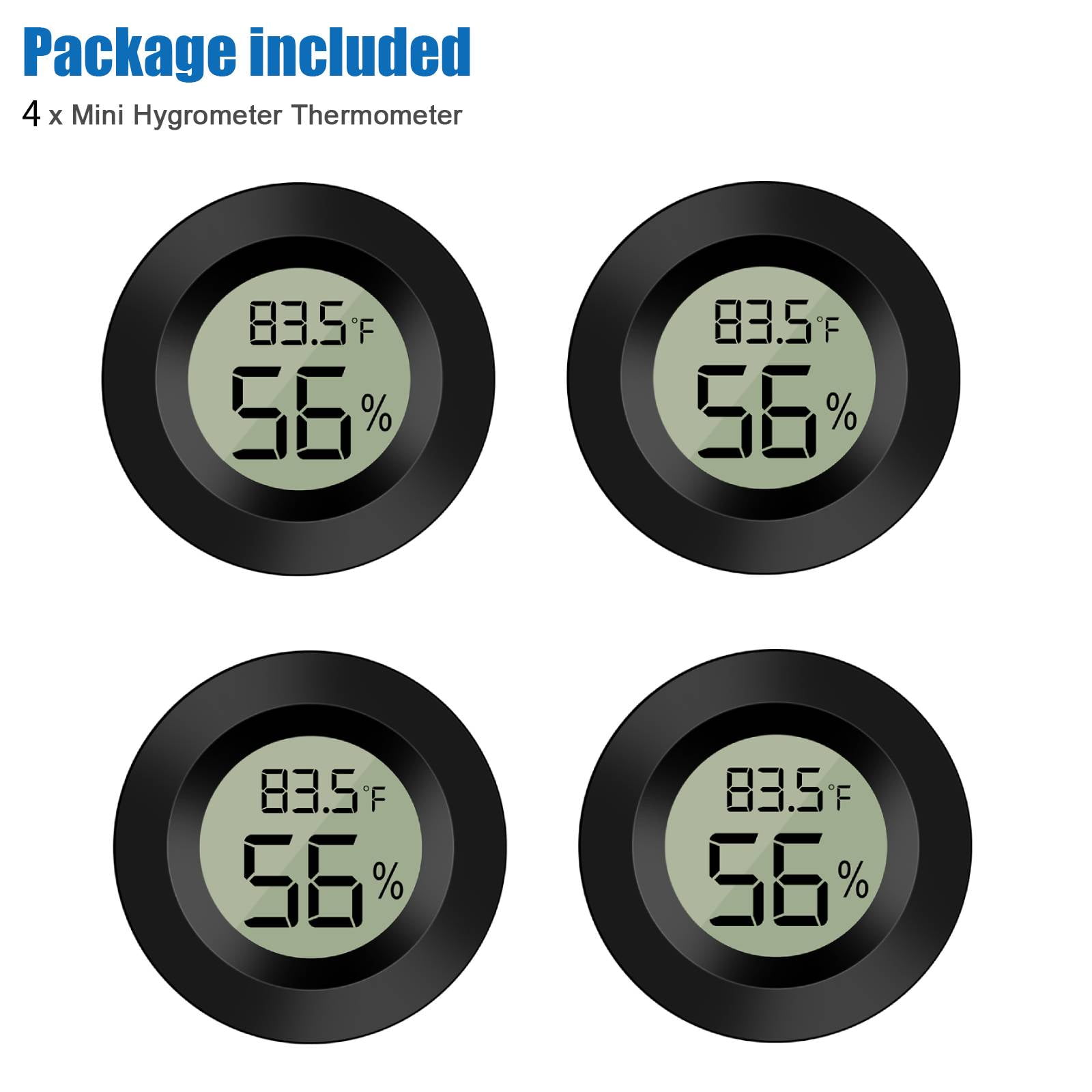 Mini Indoor Thermometer Hygrometer, 1 Temperature Humidity Monitor Gauge  For Home, Room, Outdoor, Offices, Display Mechanical Diameter 2.2- (no  Battery Needed) - Black - Temu