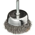 thumbnail image 2 of Weiler Stem-Mounted Crimped Wire Cup Brush, 2 in Dia., .0118 in Steel Wire - 1 EA (804-14306), 2 of 2