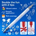 thumbnail image 3 of ARTISTRO 36 Metallic Precision Dual-Tip Acrylic Paint Markers – Paint Pens Set with Dot & Fine Tips for Fabric, Rock, Glass, Wood, Coloring Books – Classroom & Art Supplies Teacher Appreciation Gift, 3 of 5