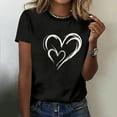 thumbnail image 5 of Fancifize Valentines Shirts for Women Short Sleeve Tees Funny Crew Neck T Shirts Heart Graphic Casual Tops Summer Fashion Outfits S-4XL, 5 of 5